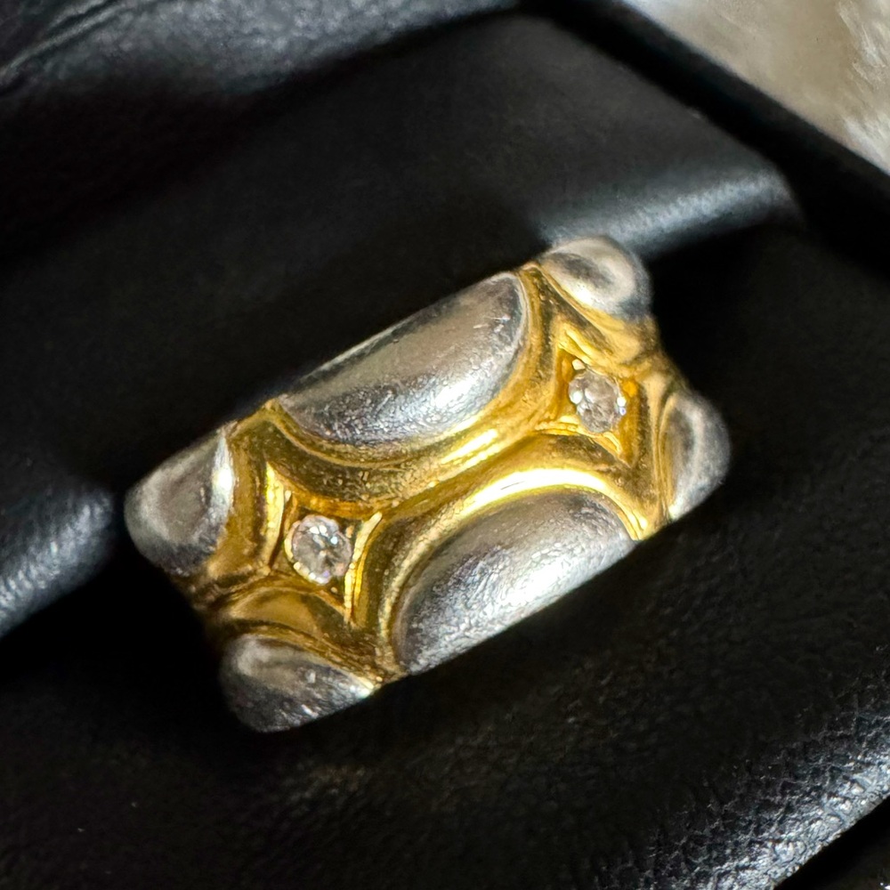 💎 18K Gold & Platinum Diamond Band 0.24ct VS1-FG, Appraised $7,437, Size 6.25